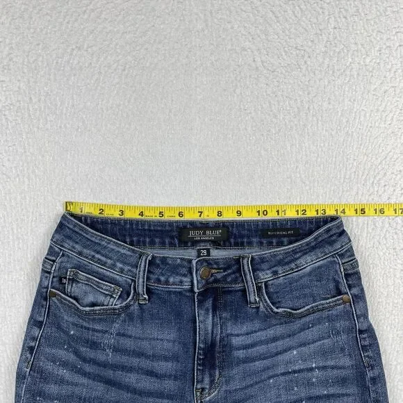 Judy Blue Jeans Womens 29 Blue Denim Stretch Boyfriend Fit‎ Casual Ladies Pants - Picture 11 of 16